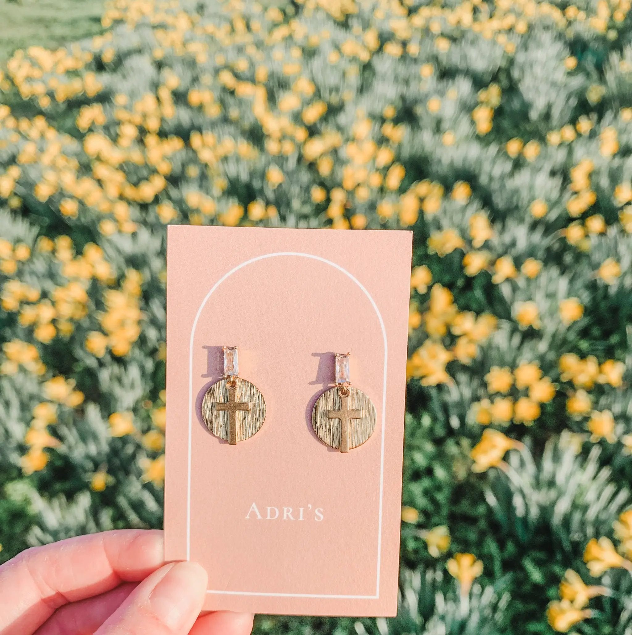 Adri’s The Cross Stud Dangle Earrings - Earrings