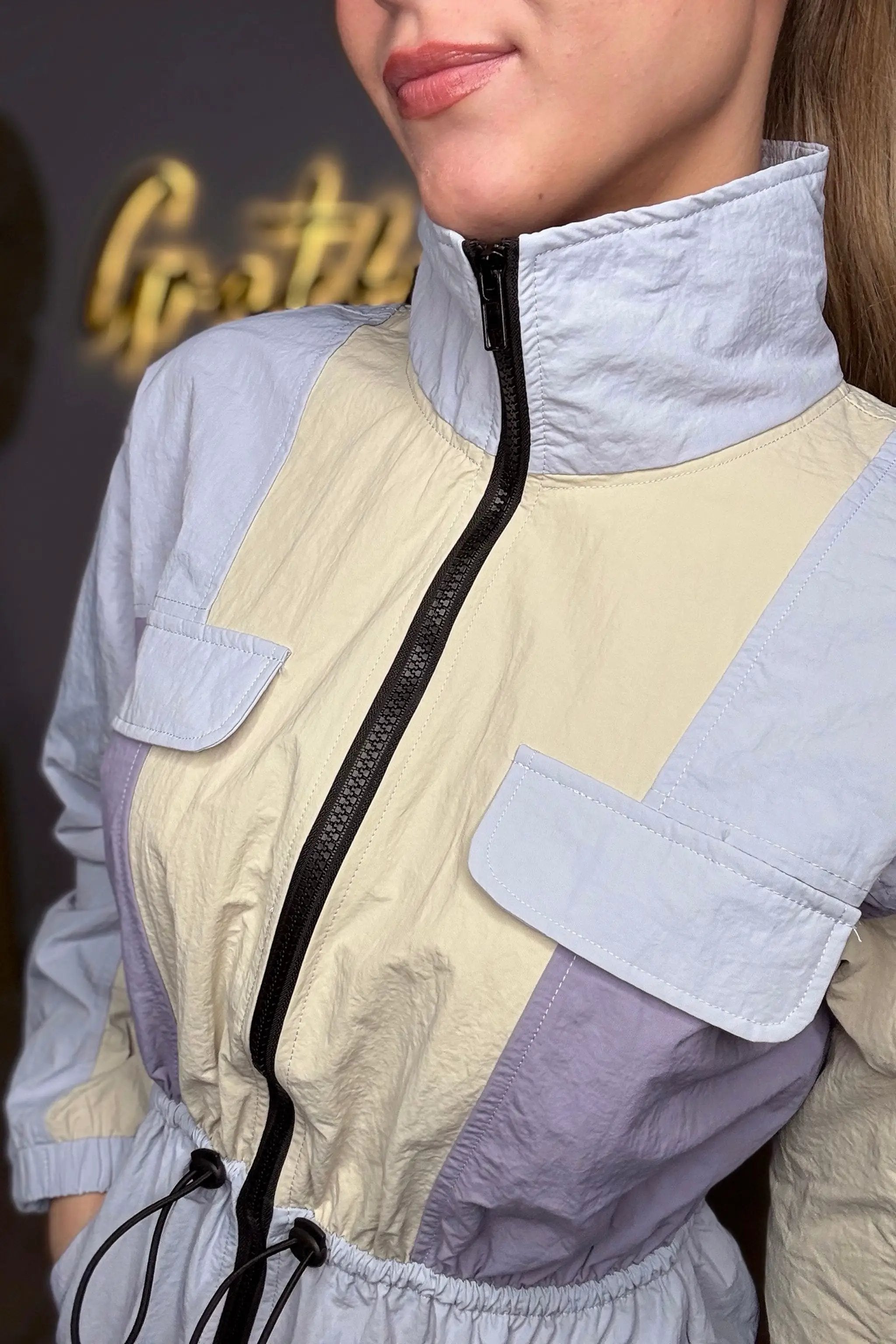 Le Lis LE LIS Lavender Breeze Color Block Windbreaker - Jackets