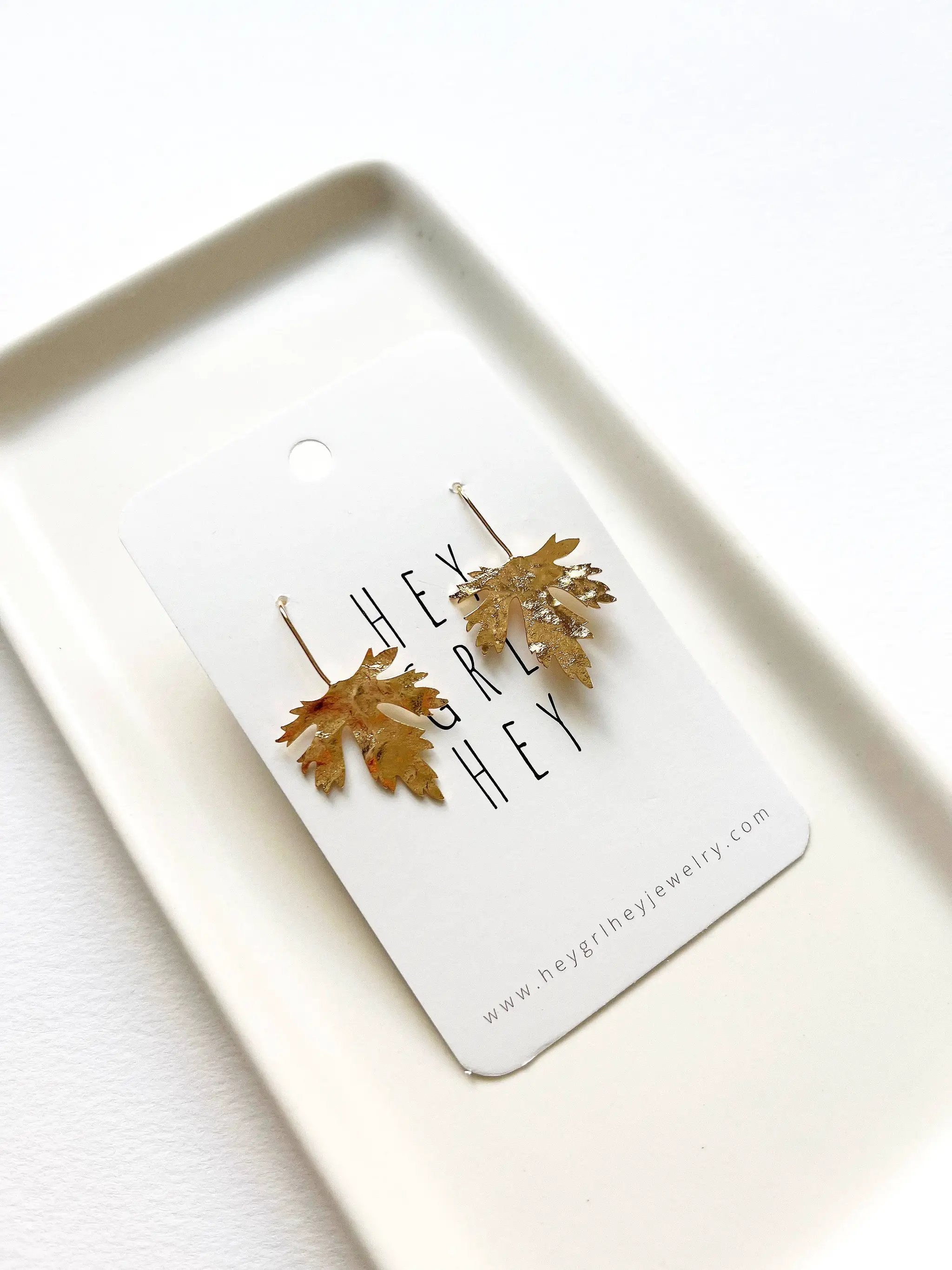 Hey Grl Hey Jewelry The Maple Leaf Earrings in Gold - Earrings