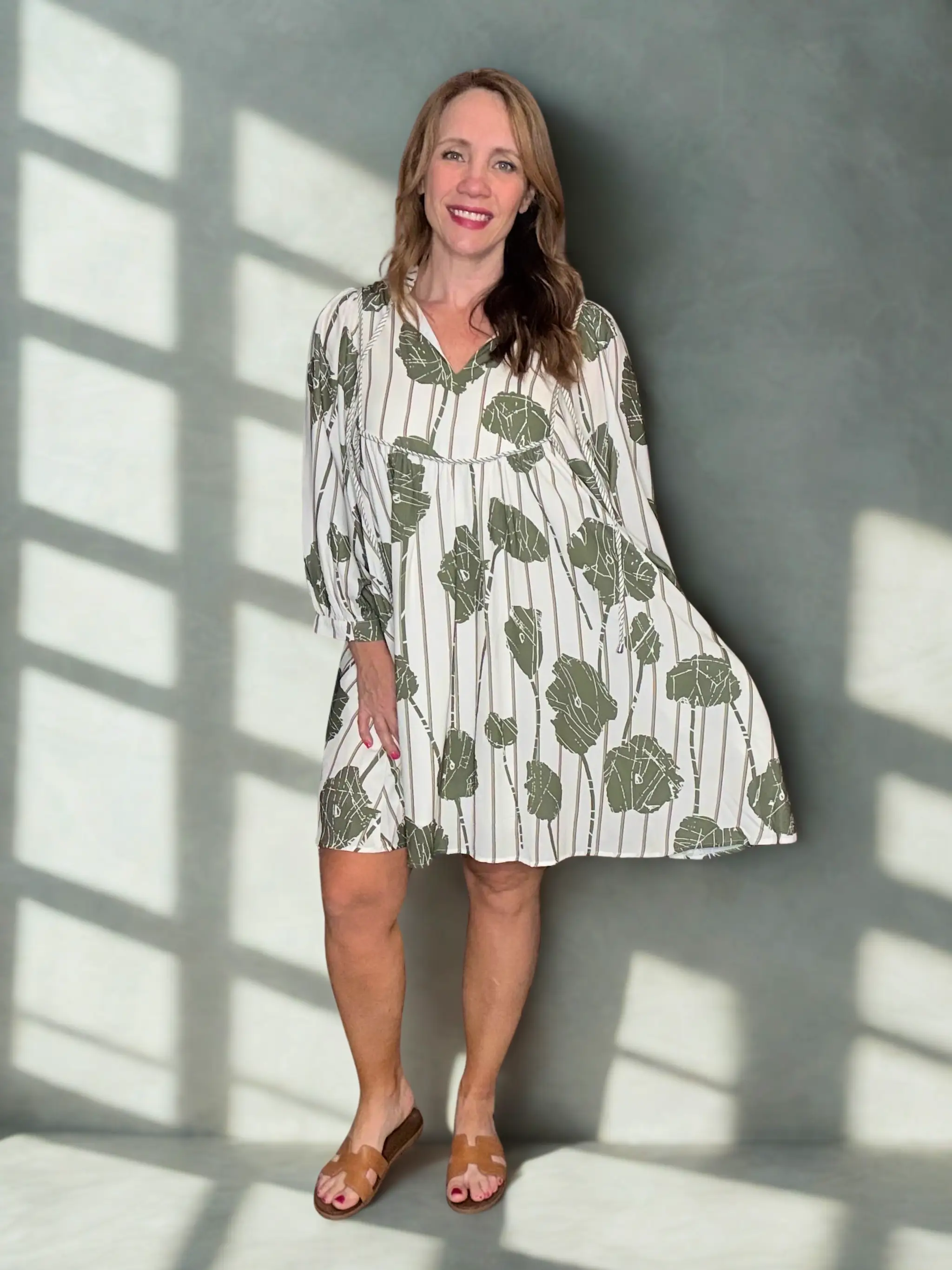 Grateful Threads Boutique Garden Daydream Puff Sleeve Mini Dress - Dresses