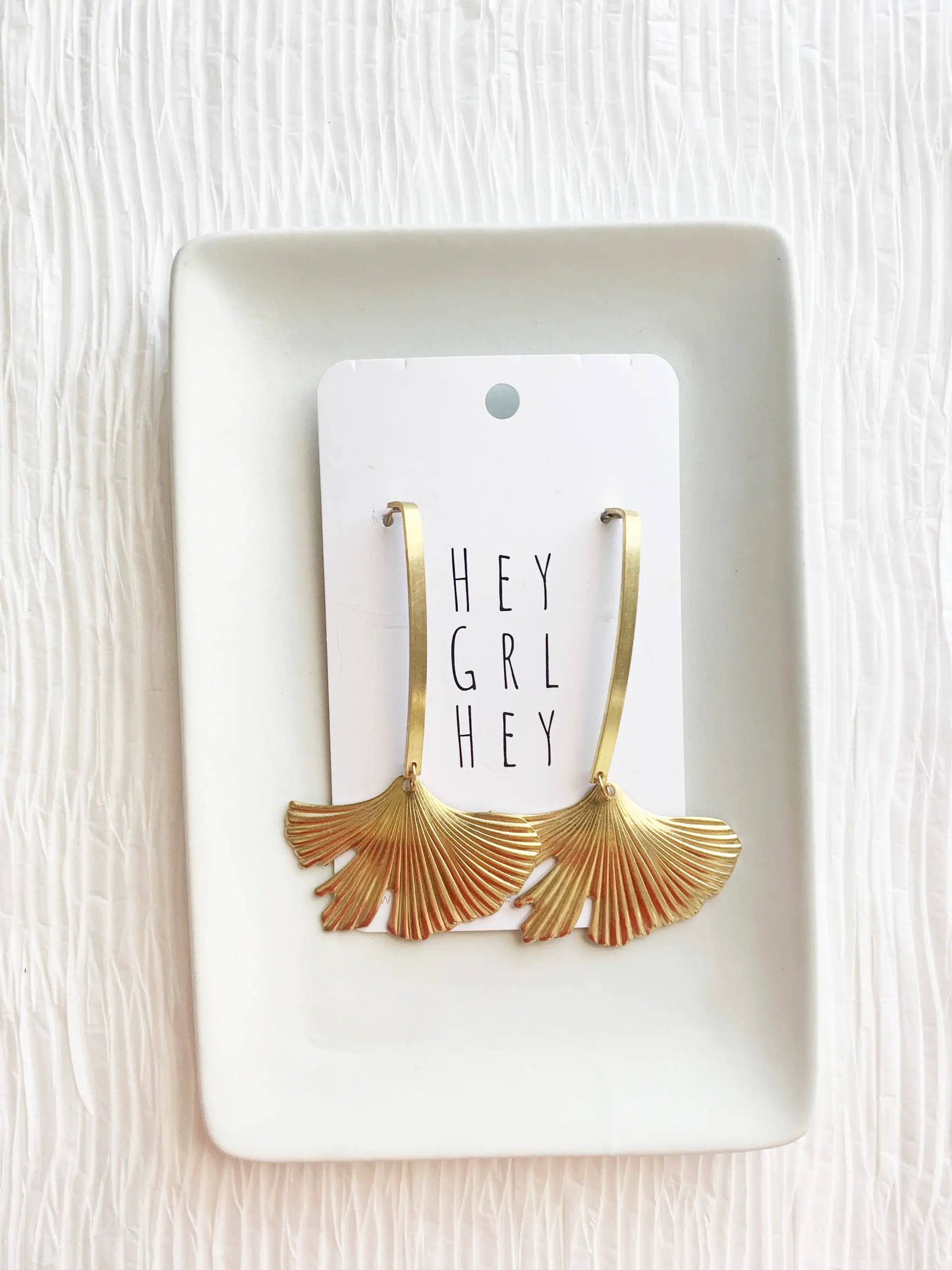 Hey Grl Hey Jewelry The Ginkgo Earring - Earrings