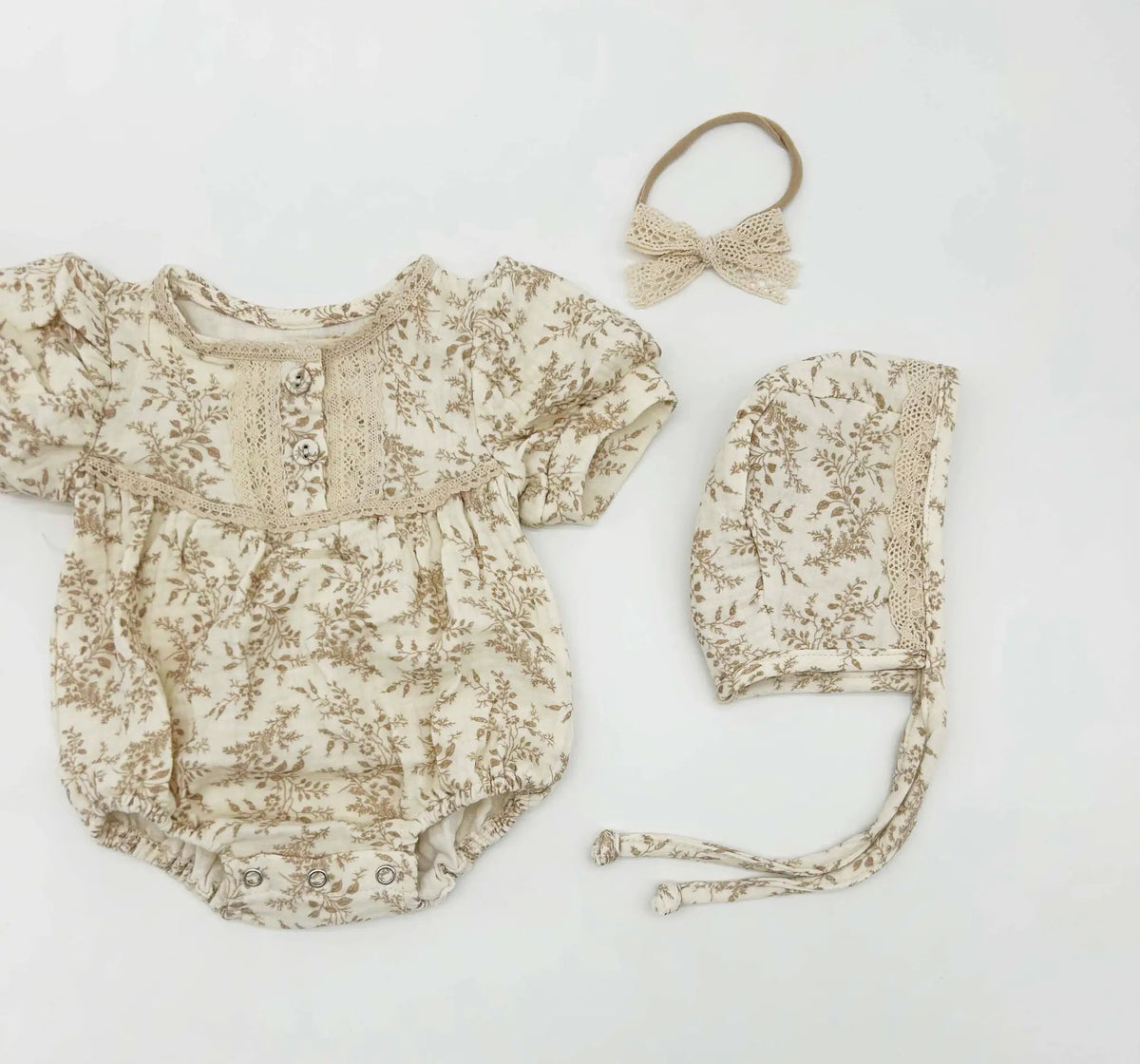 OLIVE & CRADLE The Elodie Heirloom Bubble Romper - Baby & Toddler Clothing