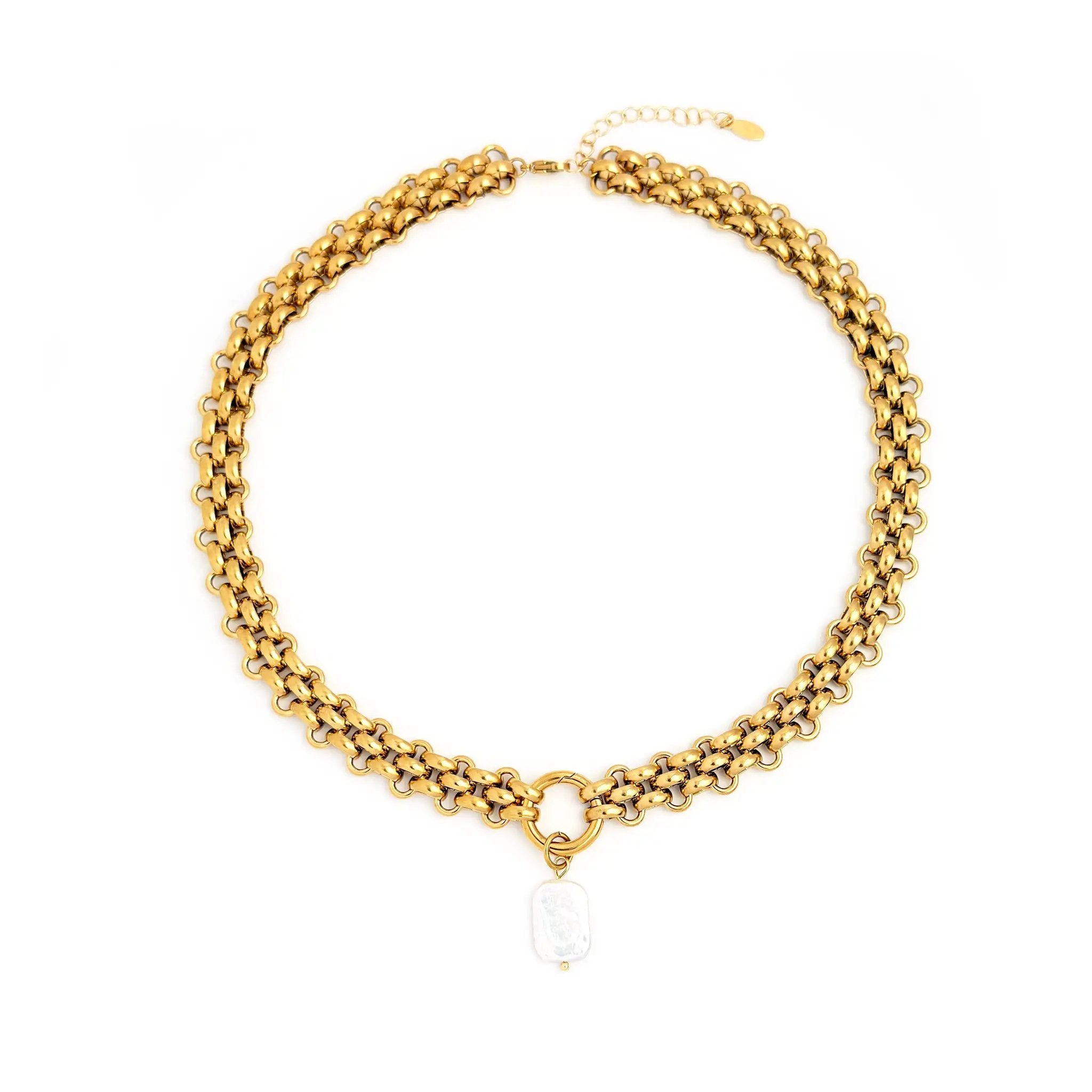 Savvy Bling The Golden Tide Pearl Statement Necklace (Water Resistant) - Necklaces