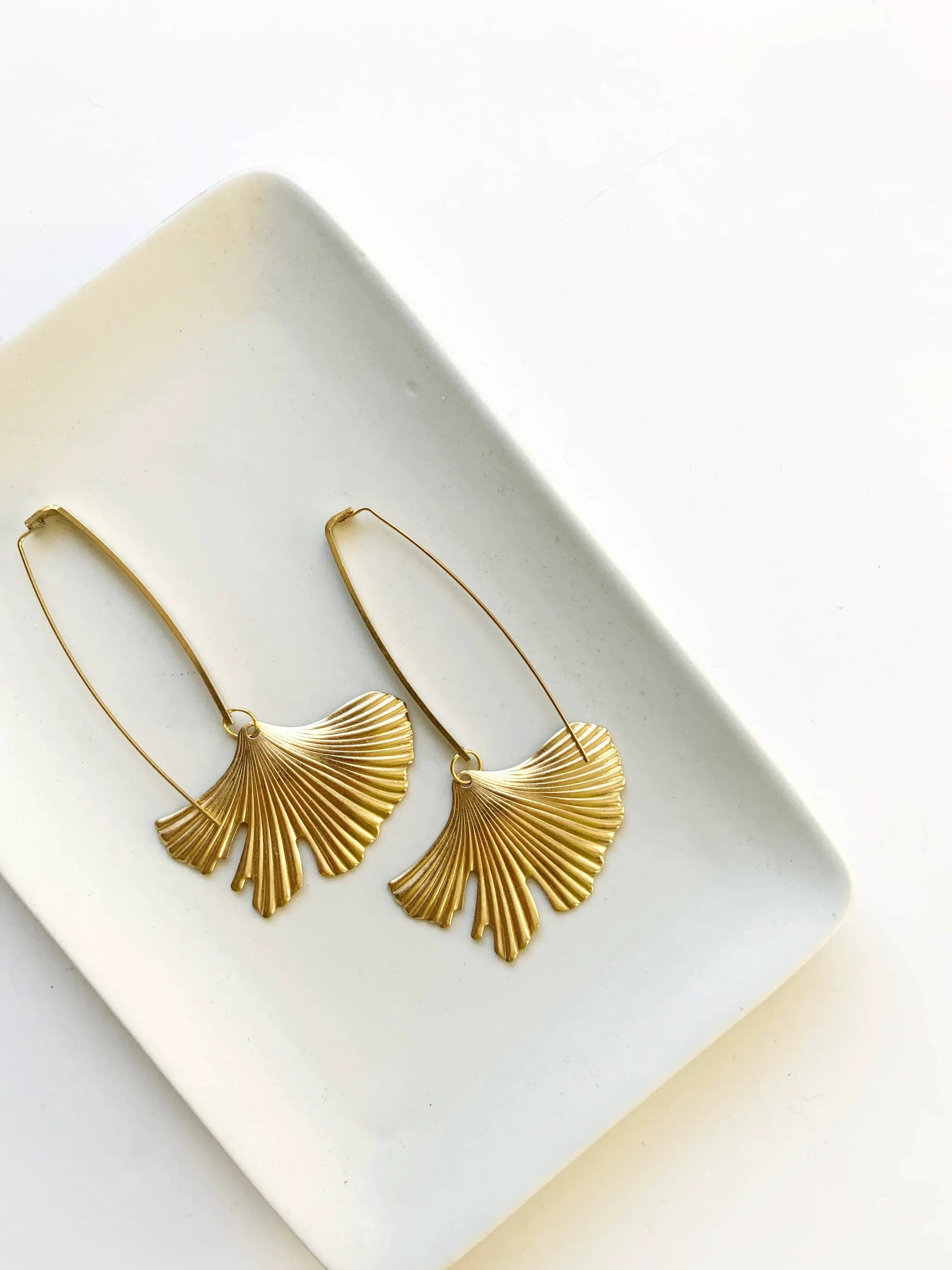 Hey Grl Hey Jewelry The Ginkgo Earring - Earrings