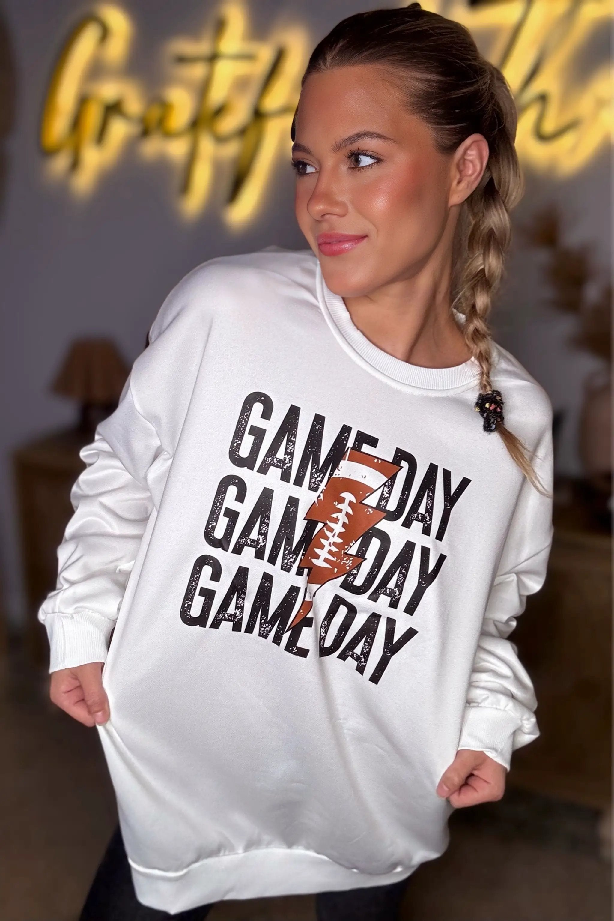 Grateful Threads Boutique Game Day Lightning Bolt Sweatshirt - Sweatshirts