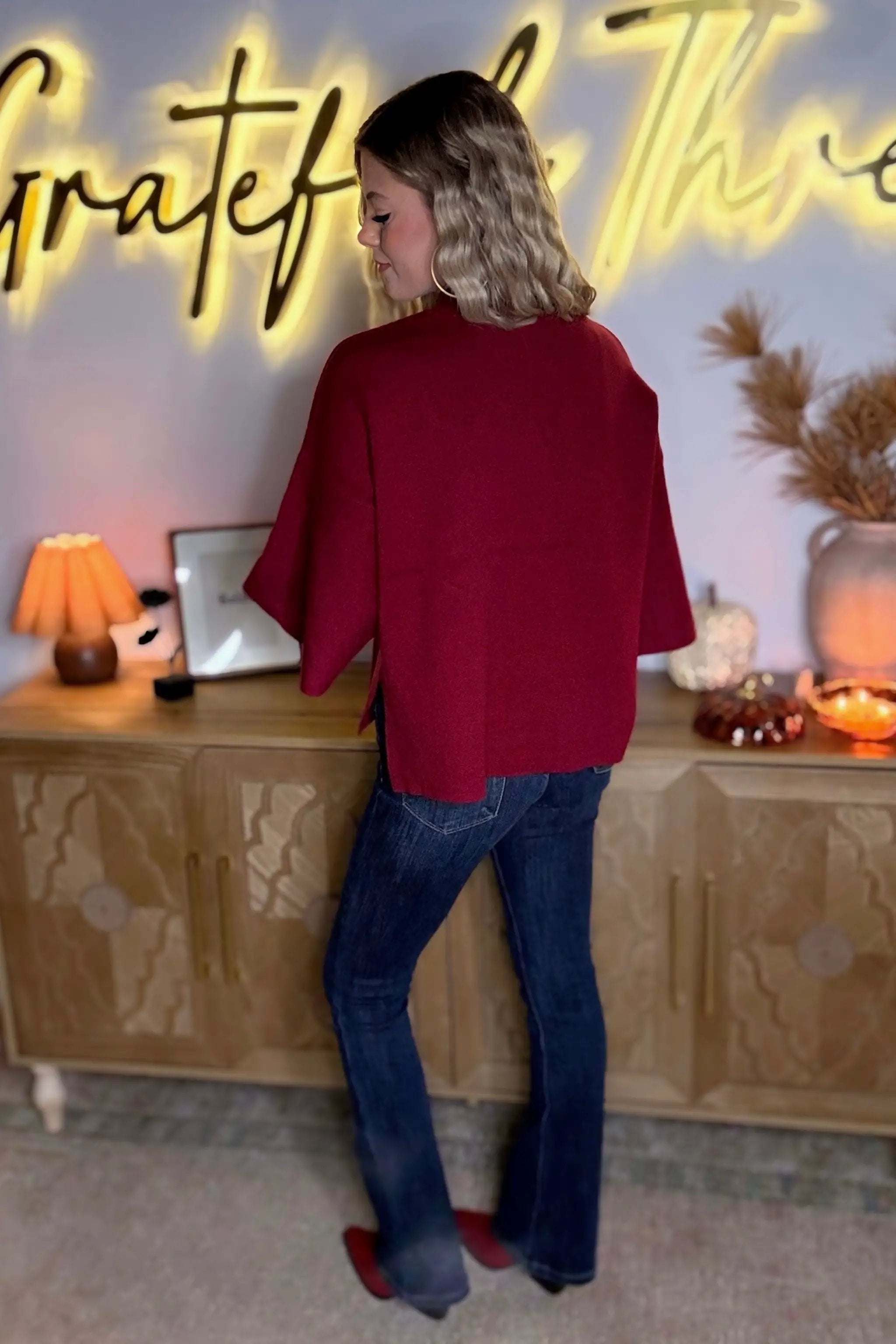 Zenana Viscose Bell Sleeve Sweater - Sweaters Viscose Bell Sleeve Sweater