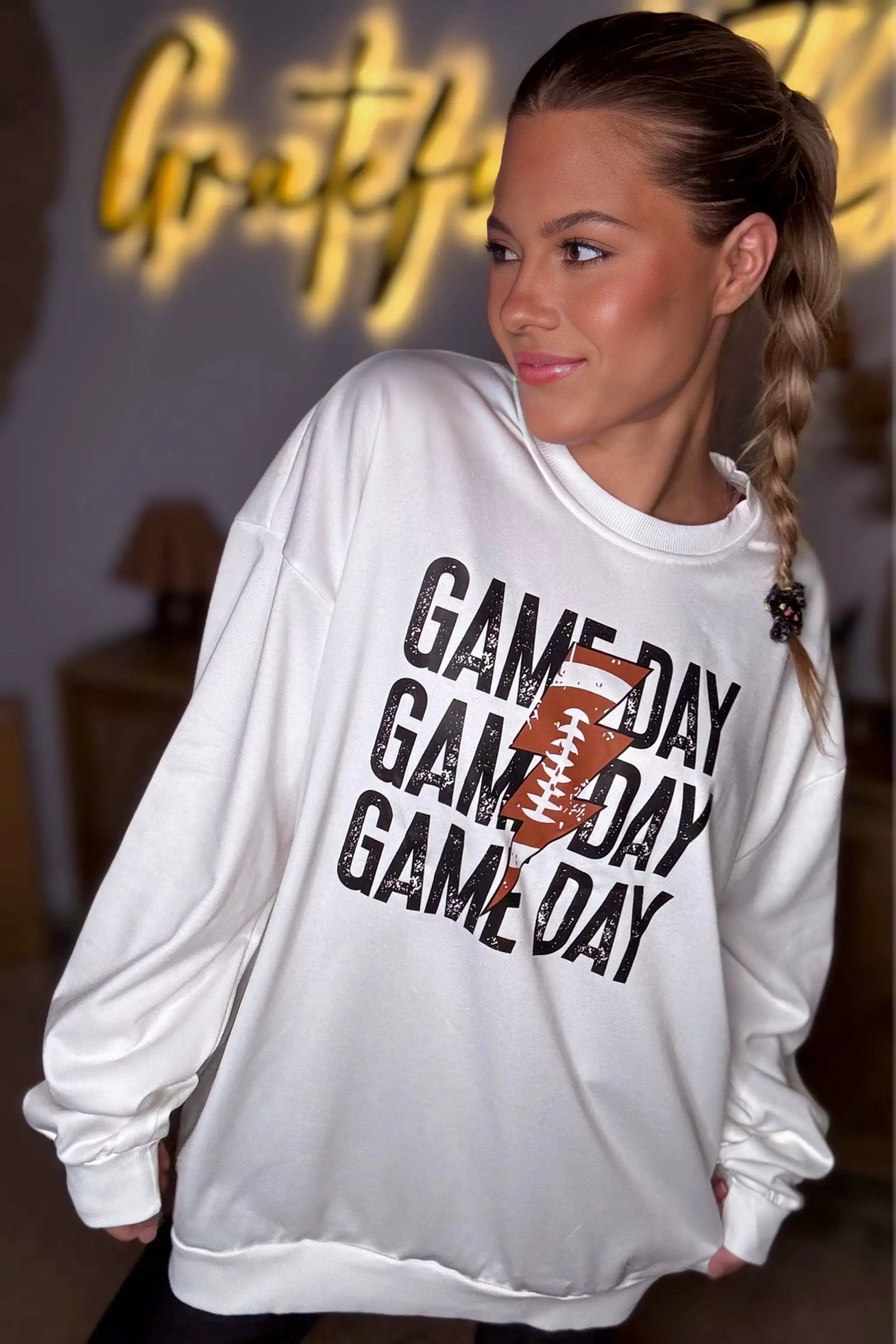 Grateful Threads Boutique Game Day Lightning Bolt Sweatshirt - Sweatshirts