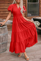 The Raina Maxi Dress - Coral — main photo
