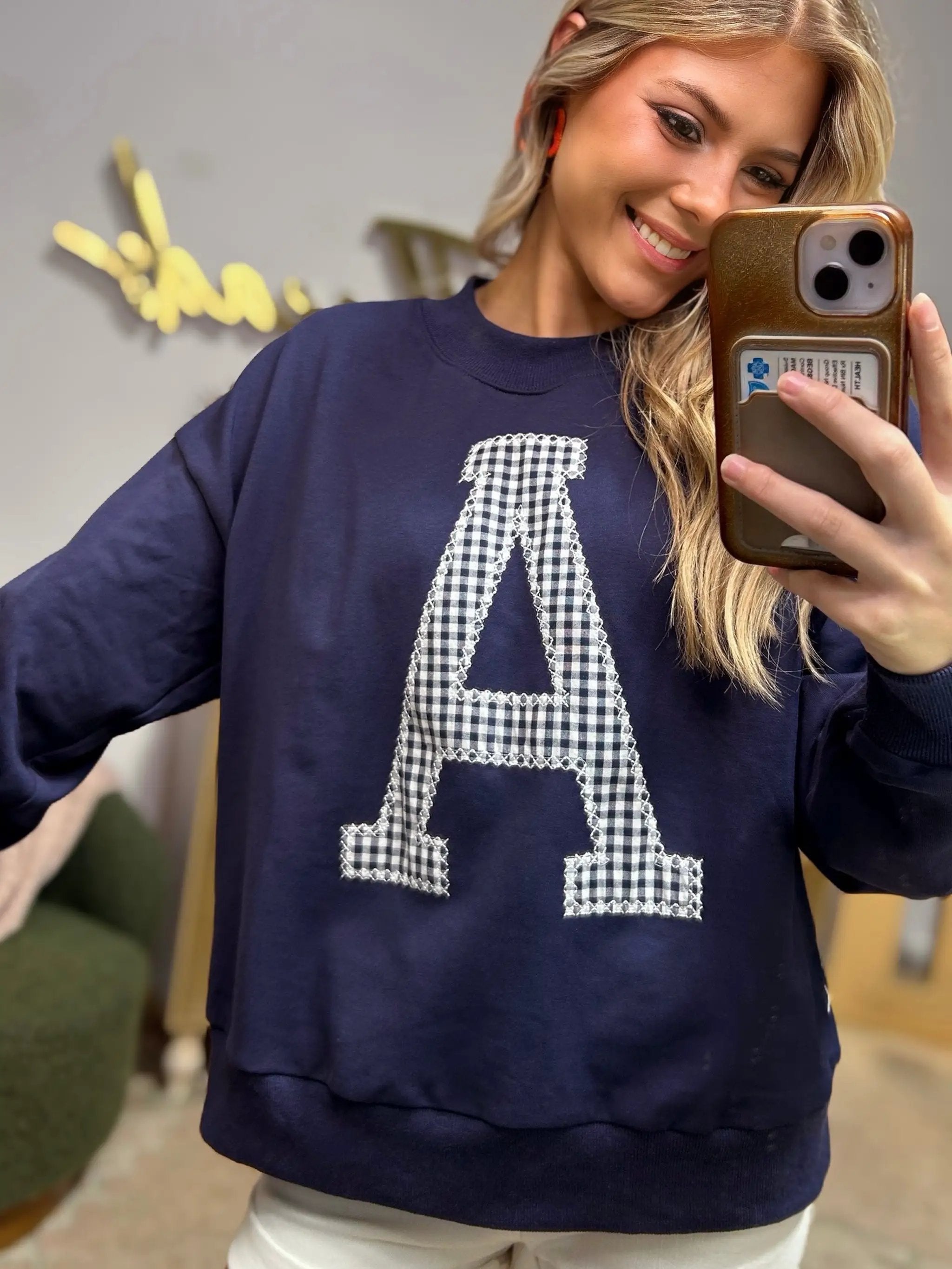 Oddi Oddi - A Patched Gameday Pullover Sweatshirt - Sweatshirts Game Day Sweatshirt