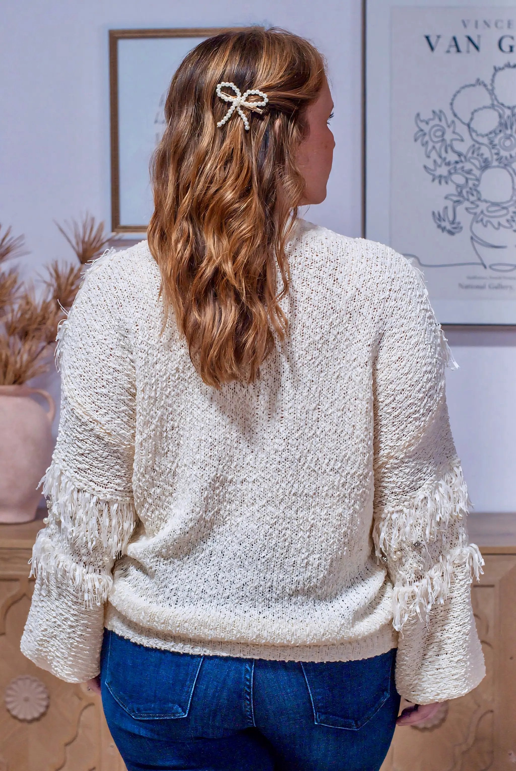 POL POL Pearl Stud Sweater - Sweaters
