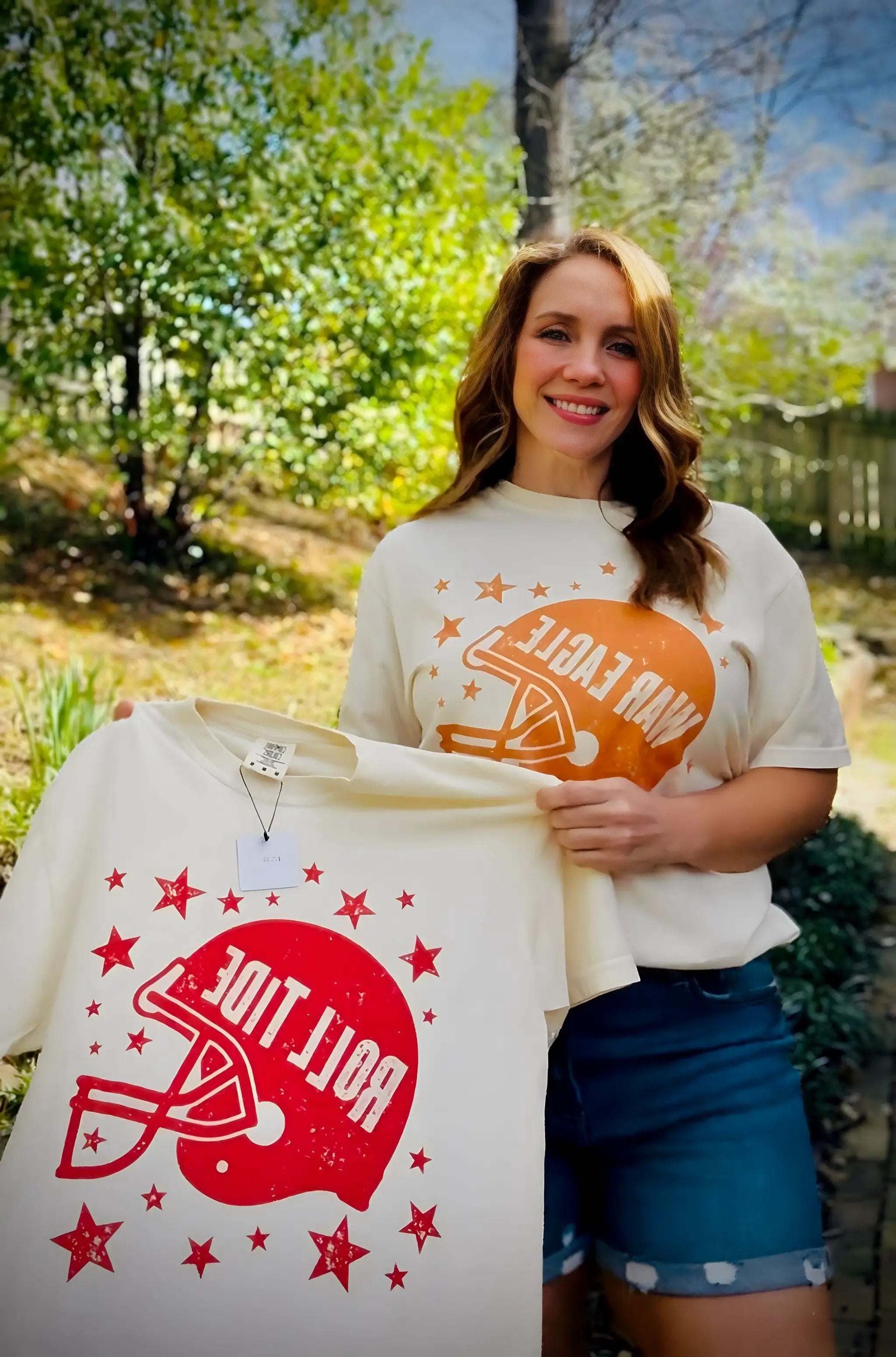 Grateful Threads Boutique “Roll Tide” & “War Eagle” Comfort Color Tees - T-Shirts Alabama auburn tee shirts