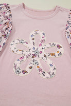 The Flora Blouse - Pink — view 3