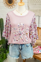 The Flora Blouse - Pink — view 5