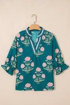 The Thea Blouse - Green — view 3