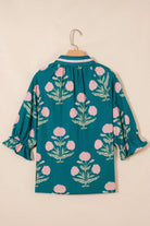 The Thea Blouse - Green — view 4