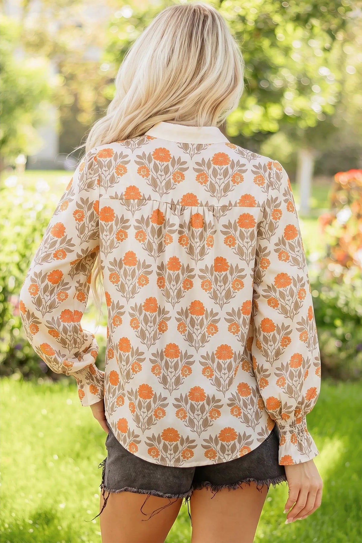 The Bristol Blouse - Orange — view 2