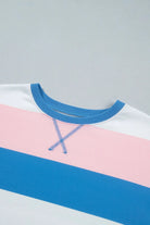 The Linden Long Sleeve Top - Pink Stripe — view 6