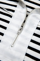 The Caroline Long Sleeve Top - White Stripe — view 6
