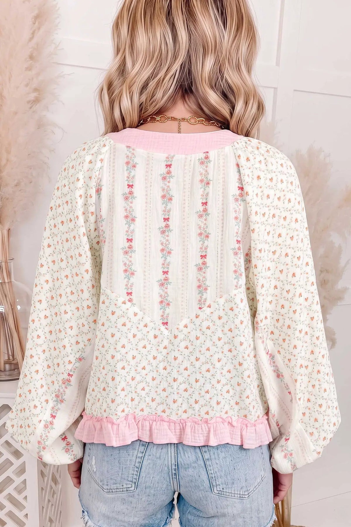 The Lydia Blouse - Beige — view 2