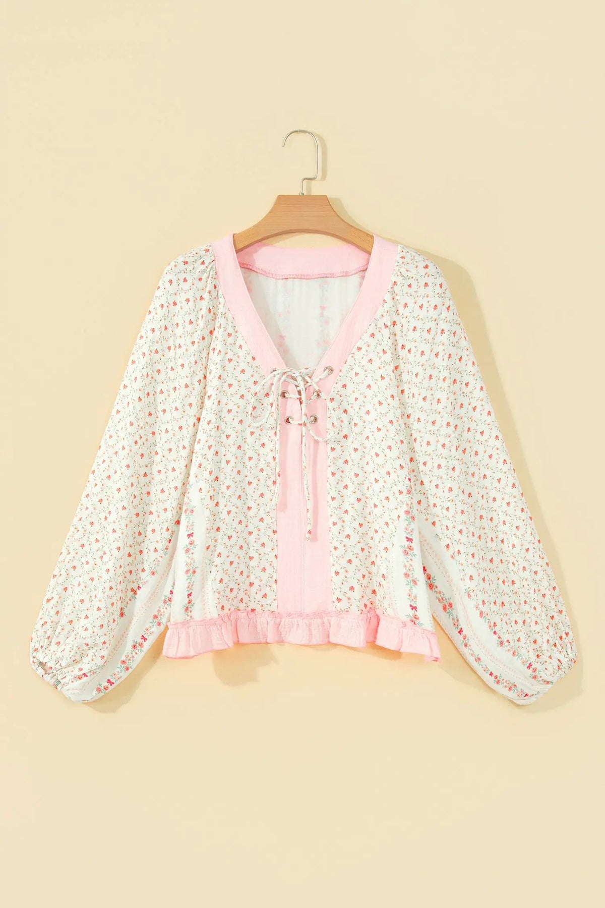 The Lydia Blouse - Beige — view 4
