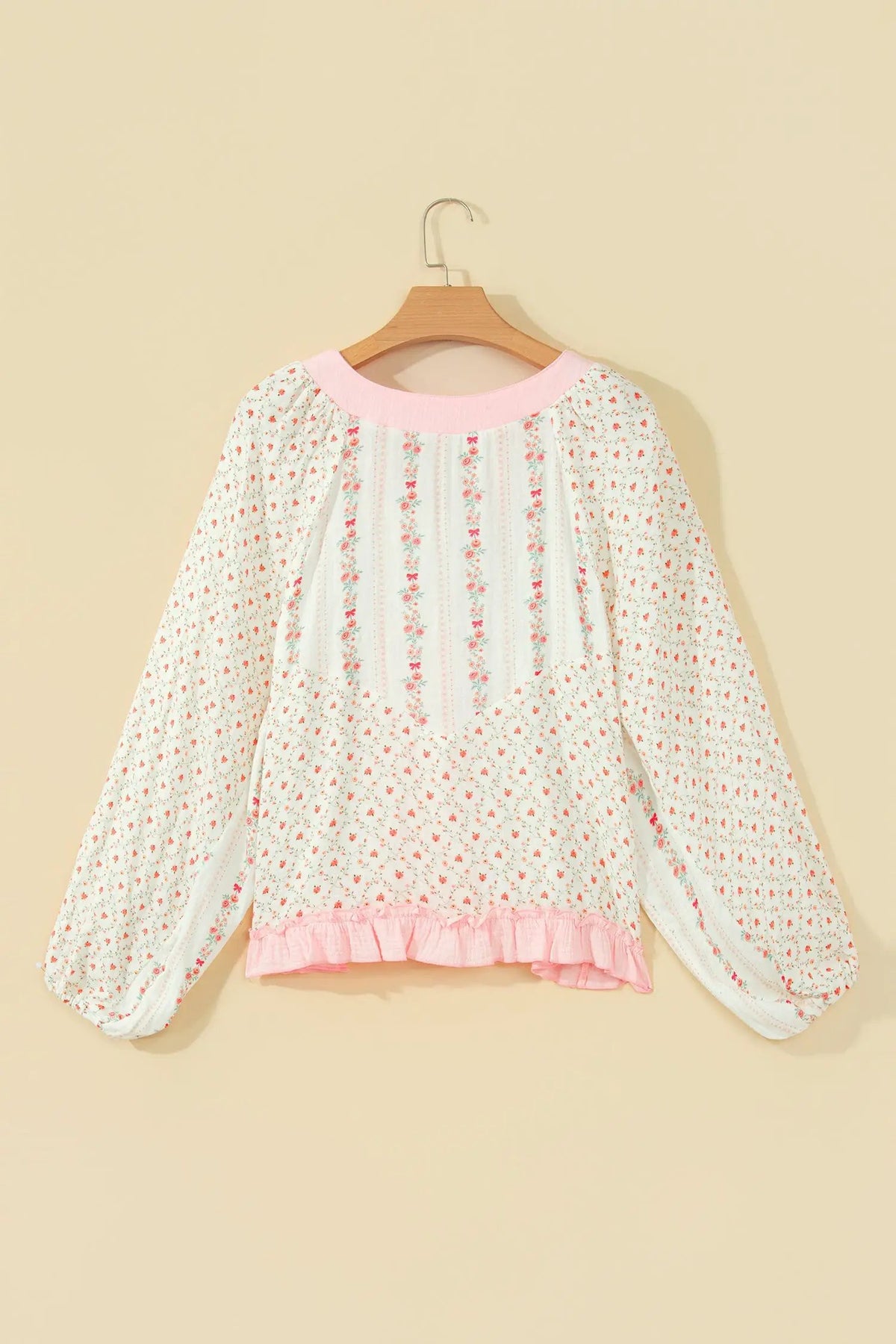 The Lydia Blouse - Beige — view 5