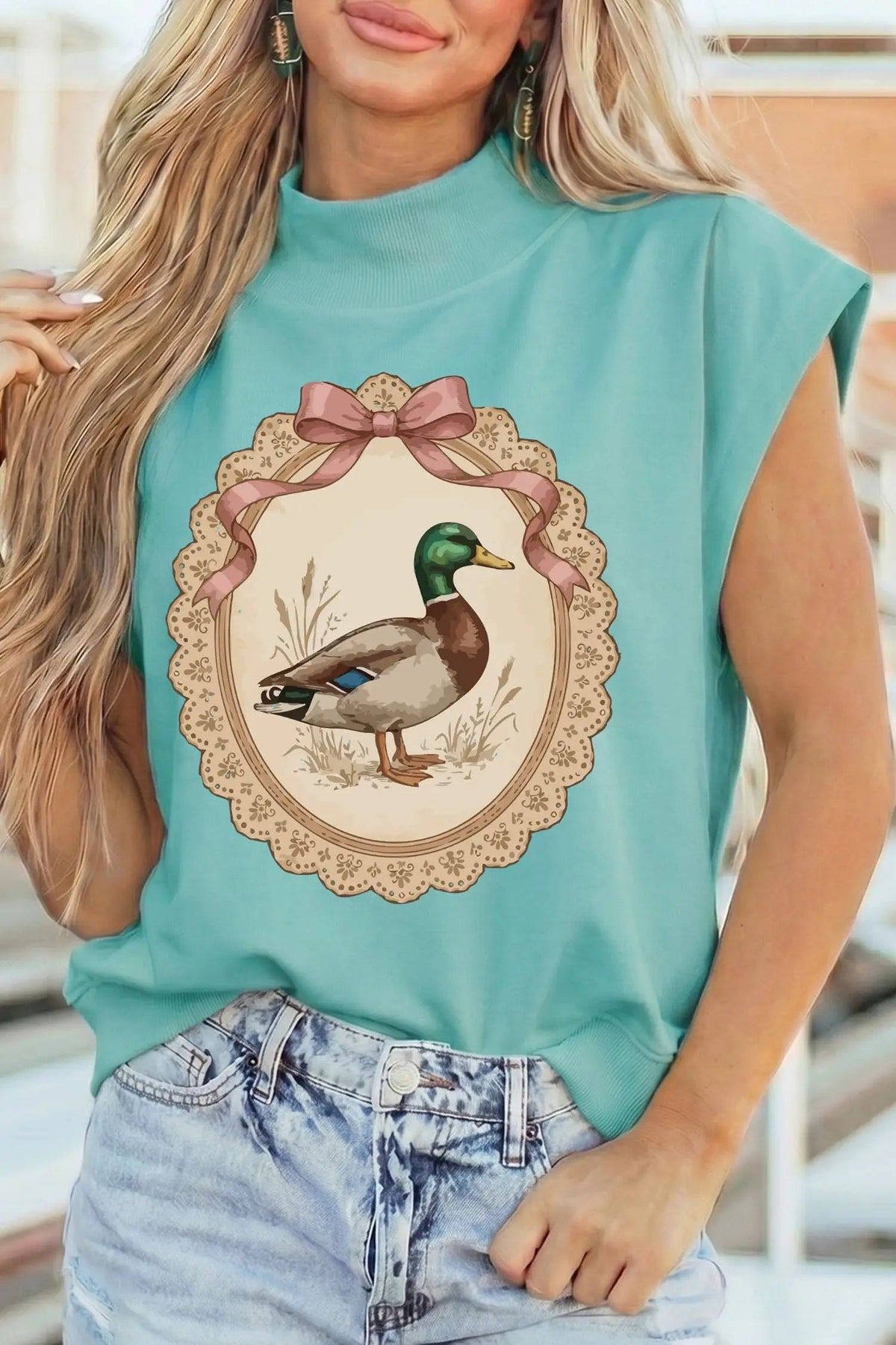 The Natalie Graphic Tee - Mint Green — main photo