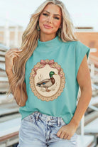 The Natalie Graphic Tee - Mint Green — view 2