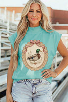 The Natalie Graphic Tee - Mint Green — view 5
