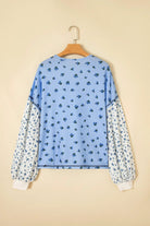 The Kara Long Sleeve Top - Sky Blue — view 5