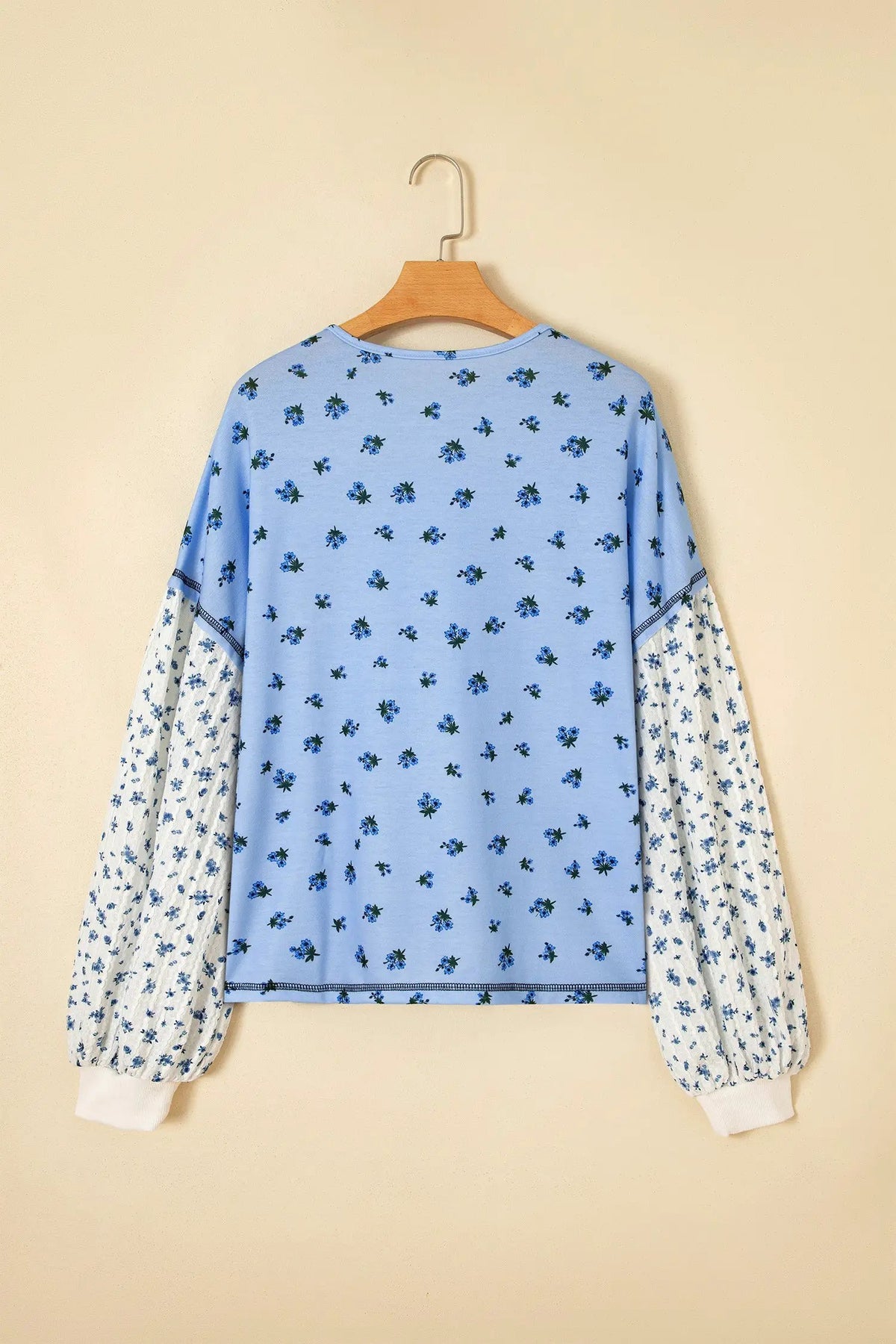 The Kara Long Sleeve Top - Sky Blue — view 5