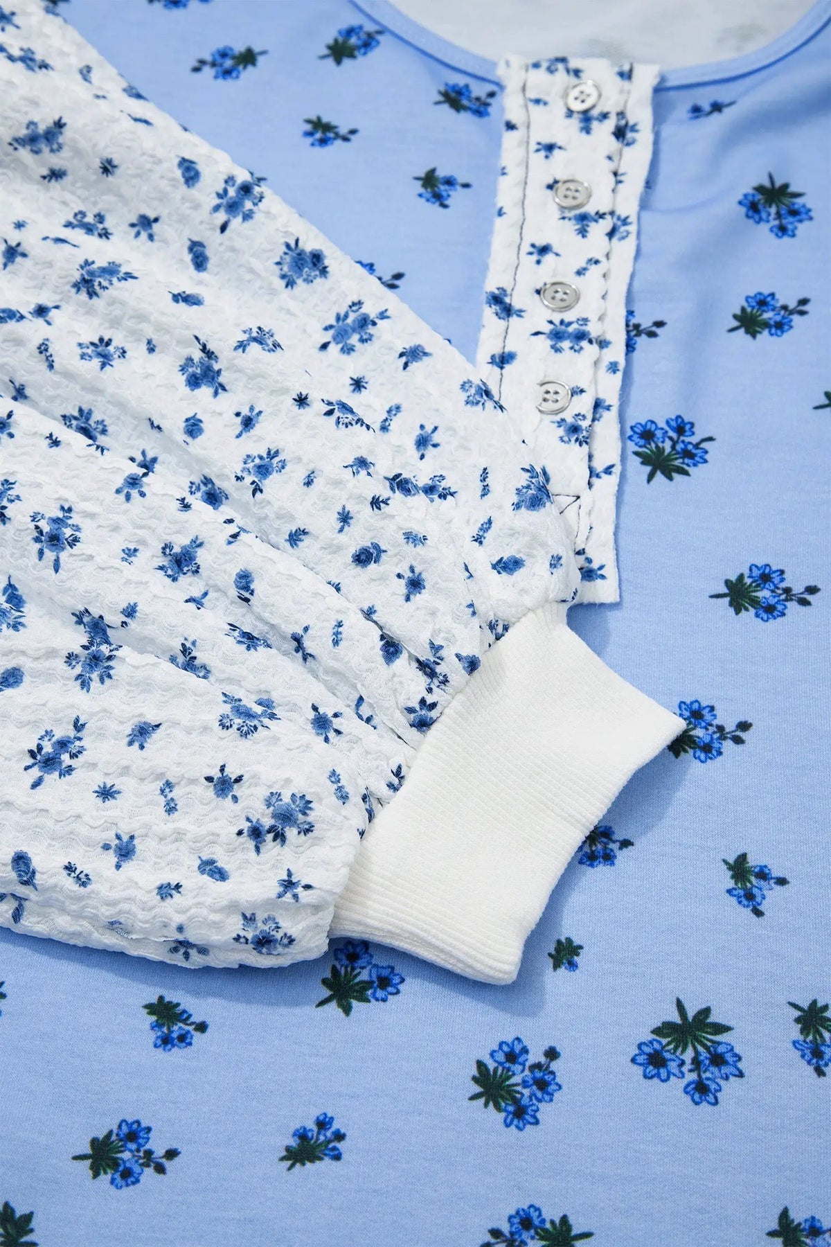 The Kara Long Sleeve Top - Sky Blue — view 6