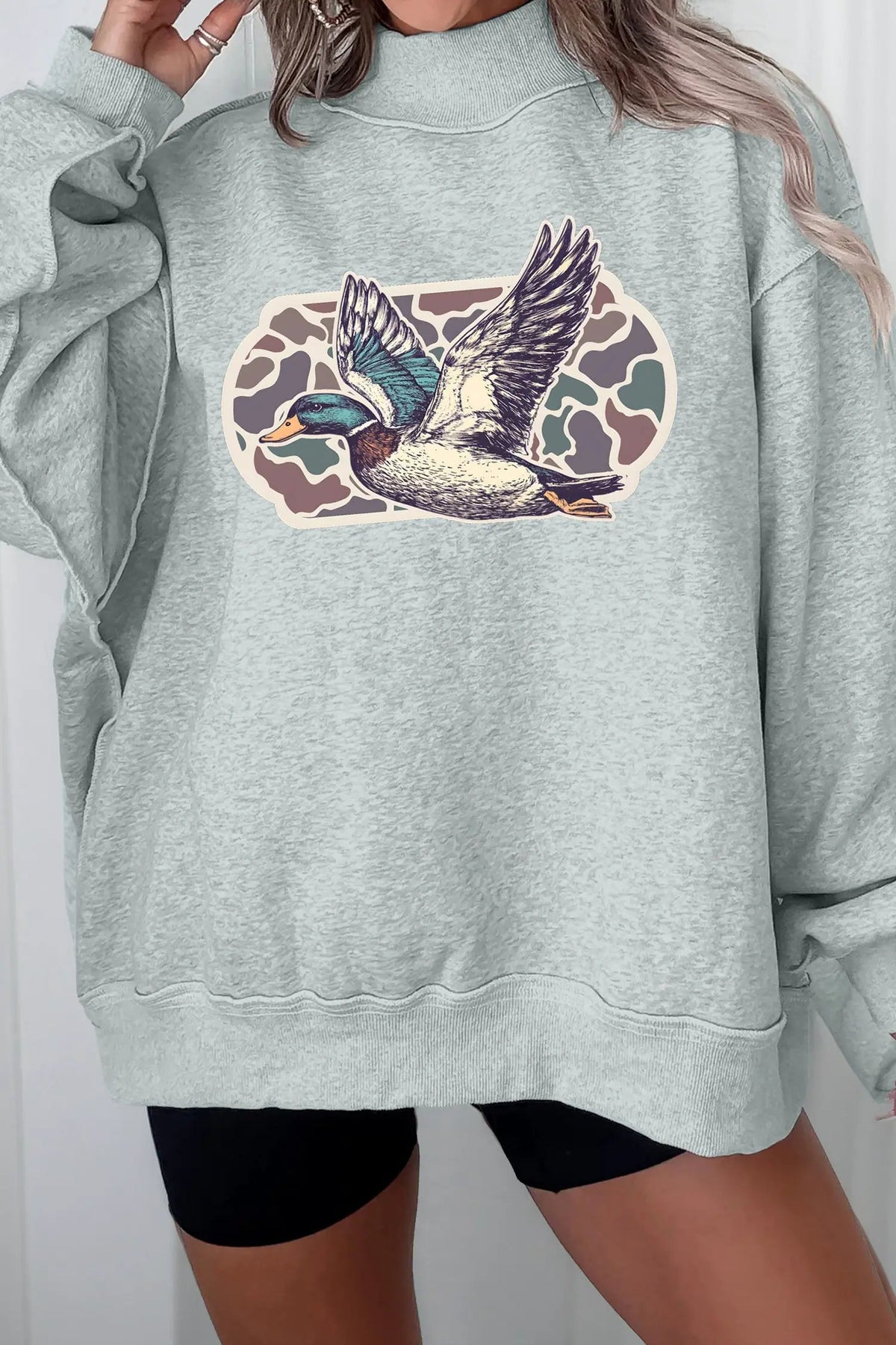 The Nina Graphic Sweatshirt - Gray — main photo