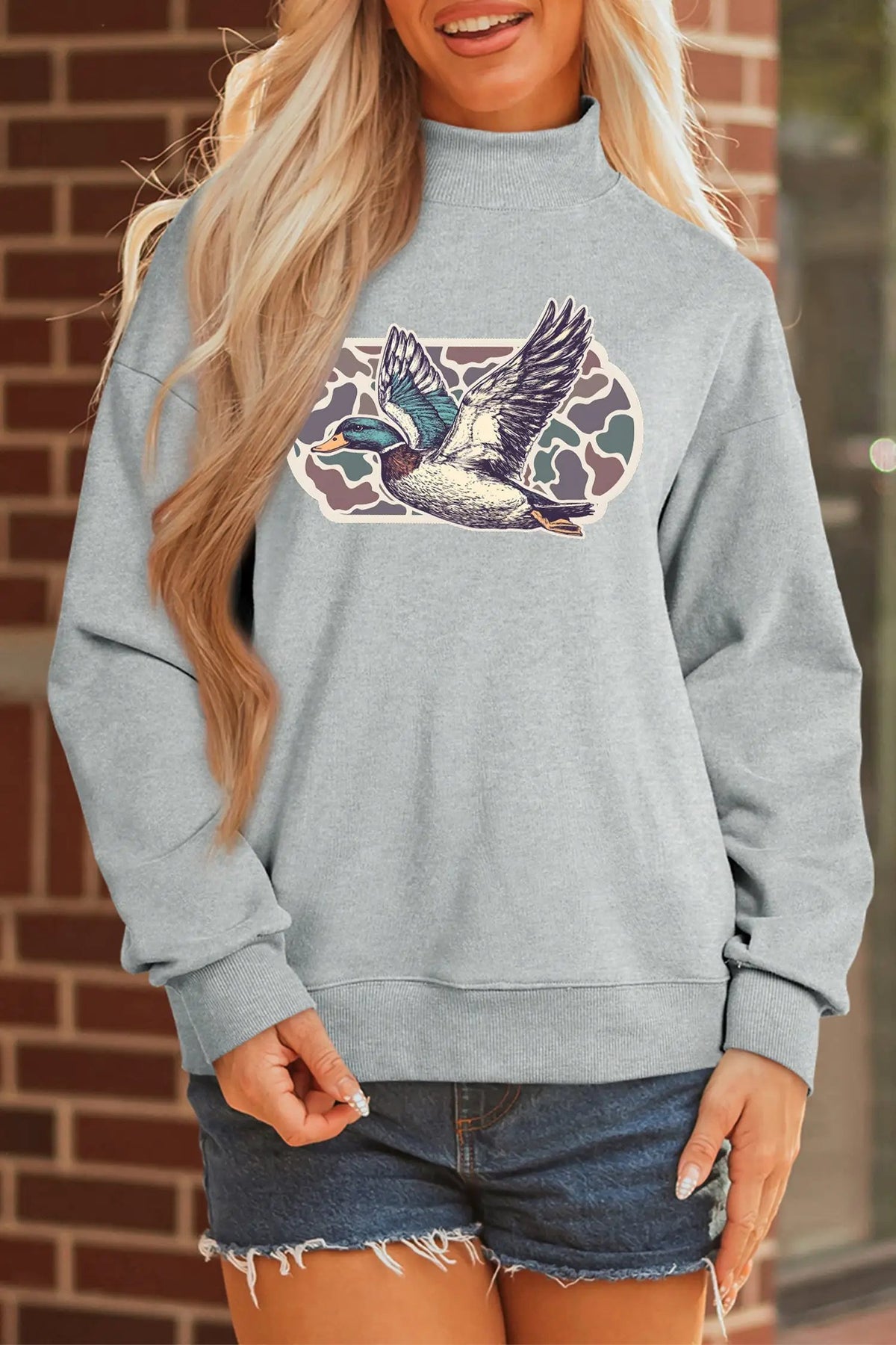 The Nina Graphic Sweatshirt - Gray — view 4