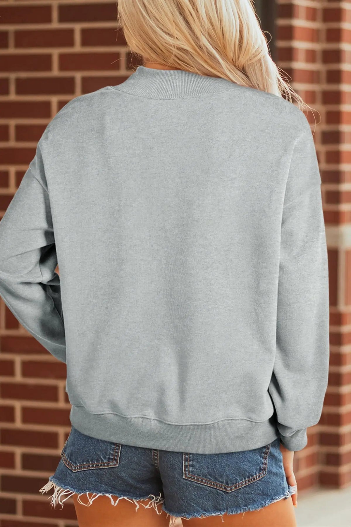 The Nina Graphic Sweatshirt - Gray — view 5