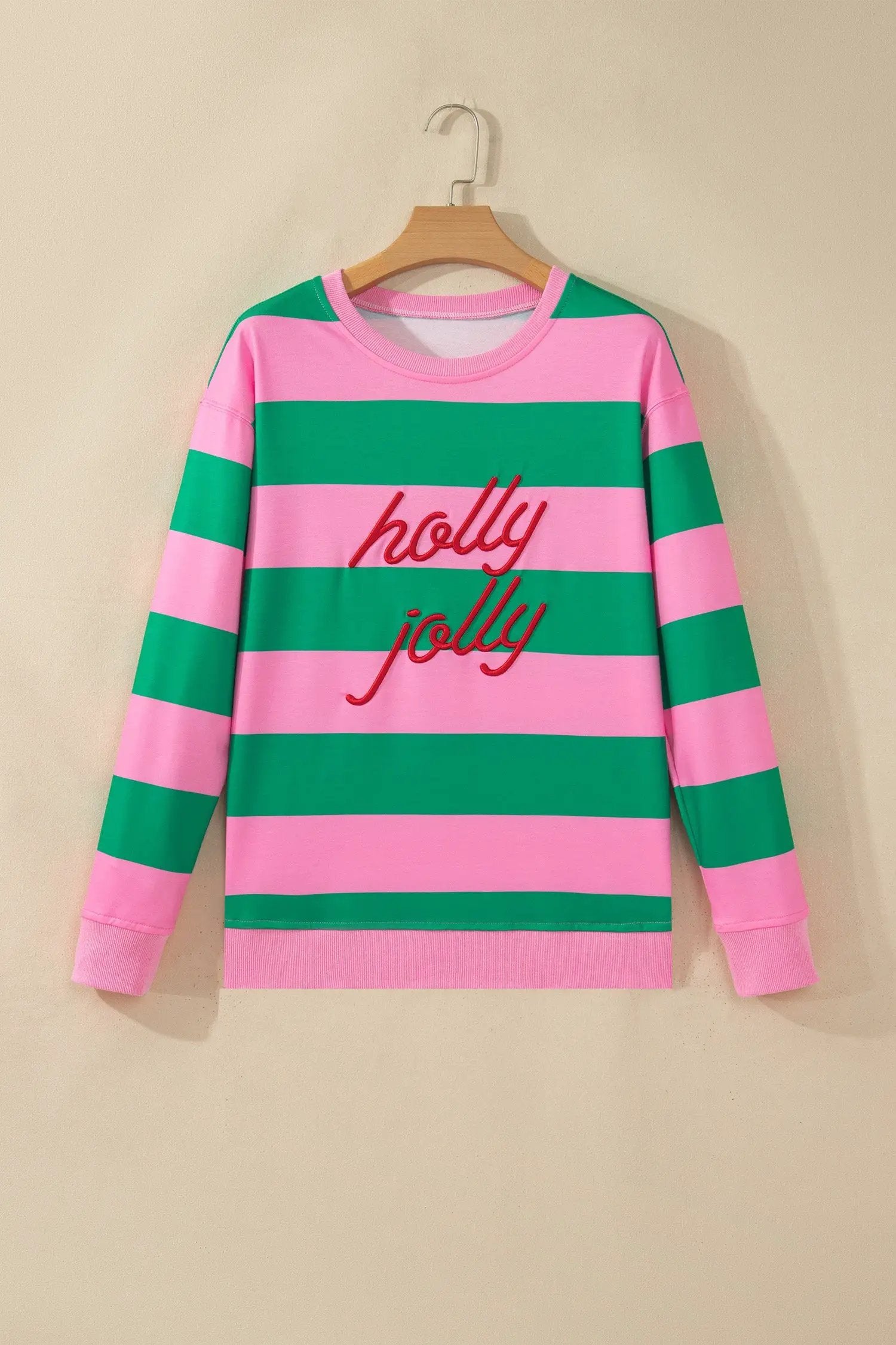 The Demi Sweatshirt - Green Stripe — view 5