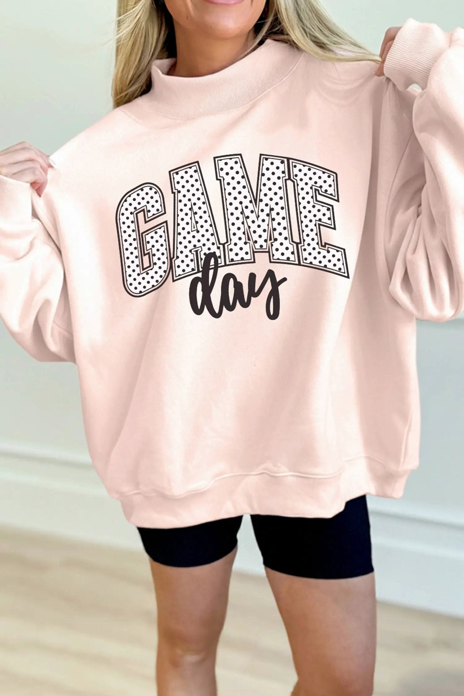 The Mika Graphic Sweatshirt - Apricot Pink — main photo