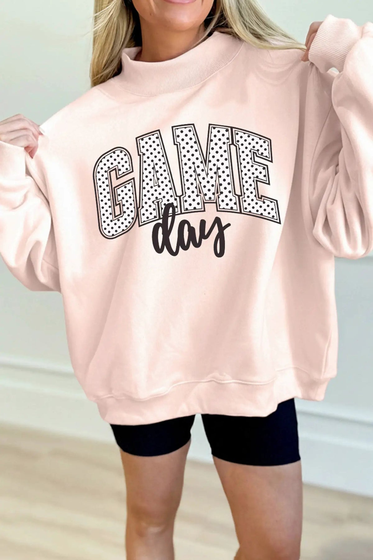 The Mika Graphic Sweatshirt - Apricot Pink — main photo