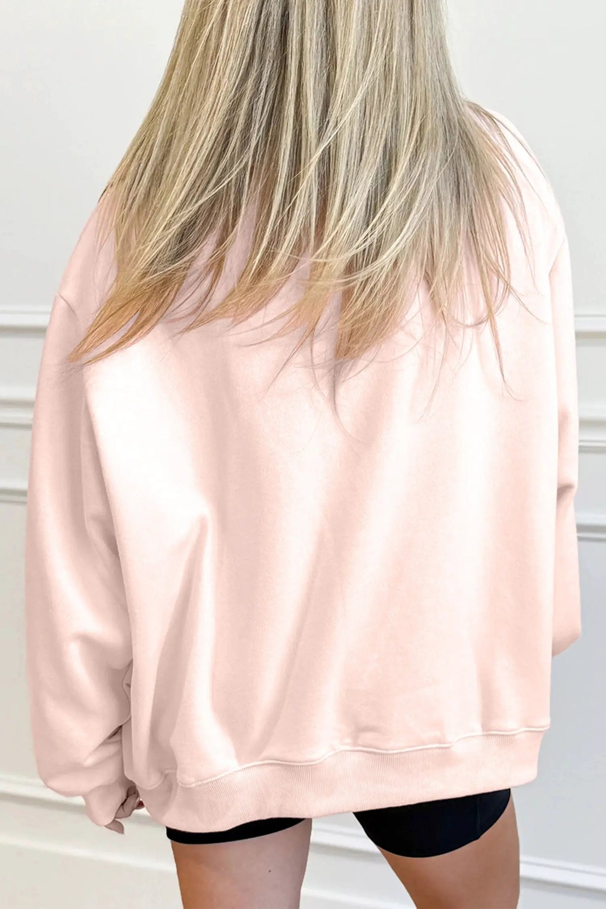 The Mika Graphic Sweatshirt - Apricot Pink — view 3