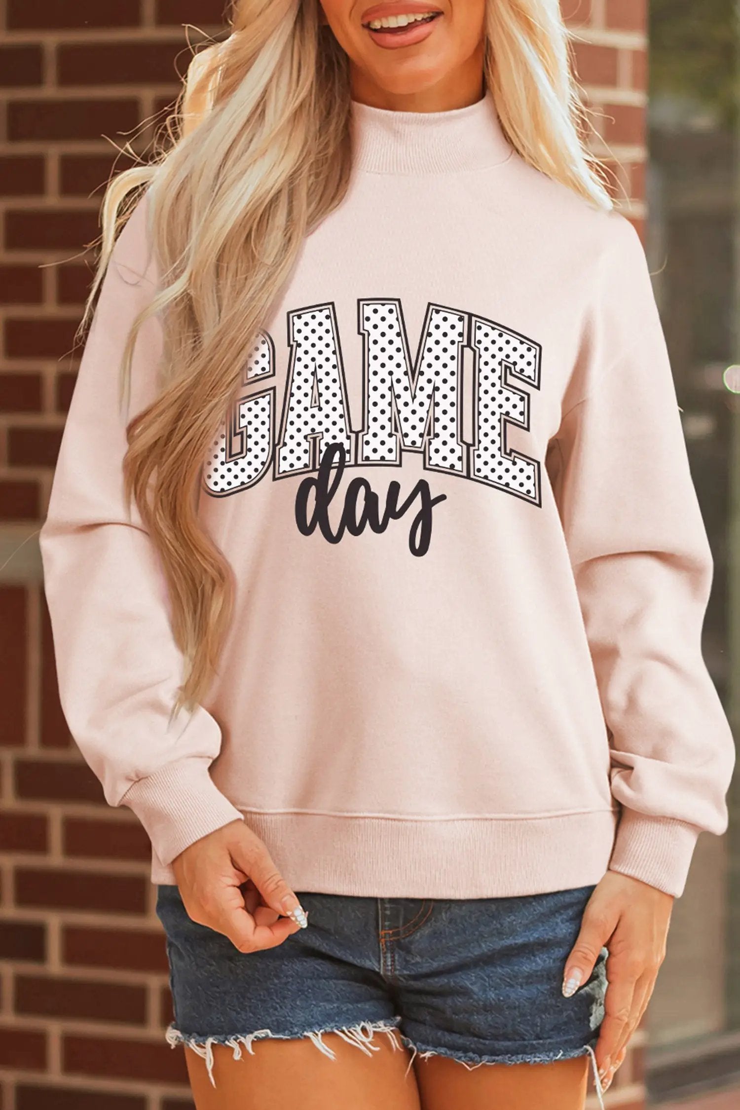 The Mika Graphic Sweatshirt - Apricot Pink — view 4