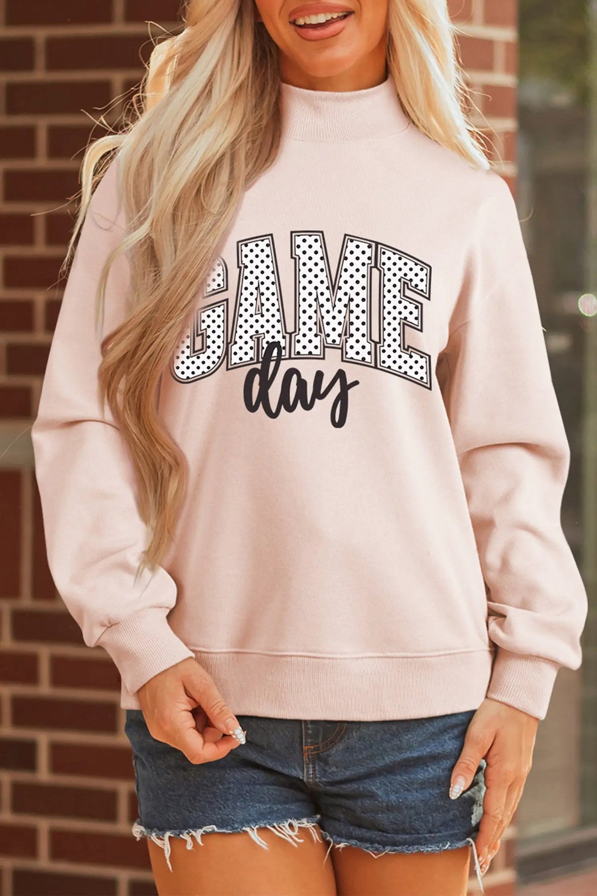 The Mika Graphic Sweatshirt - Apricot Pink — view 5