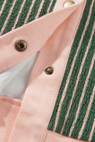 The Presley Cardigan - Green Stripe — view 6