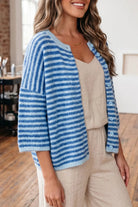 The Lucy Cardigan - Blue Stripe — main photo