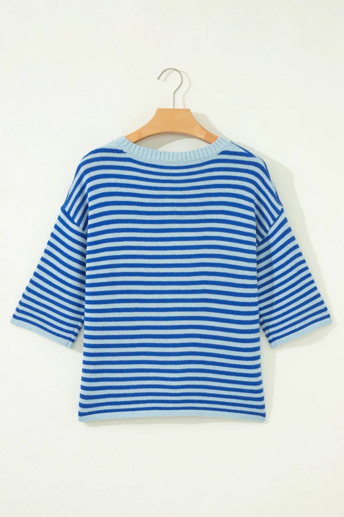 The Lucy Cardigan - Blue Stripe — view 5