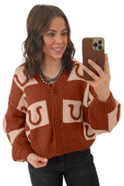 The Leighton Cardigan - Brown — view 5