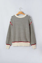 The Nola Sweater - Black Stripe — view 2