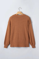The Monroe Sweater - Brown — view 3