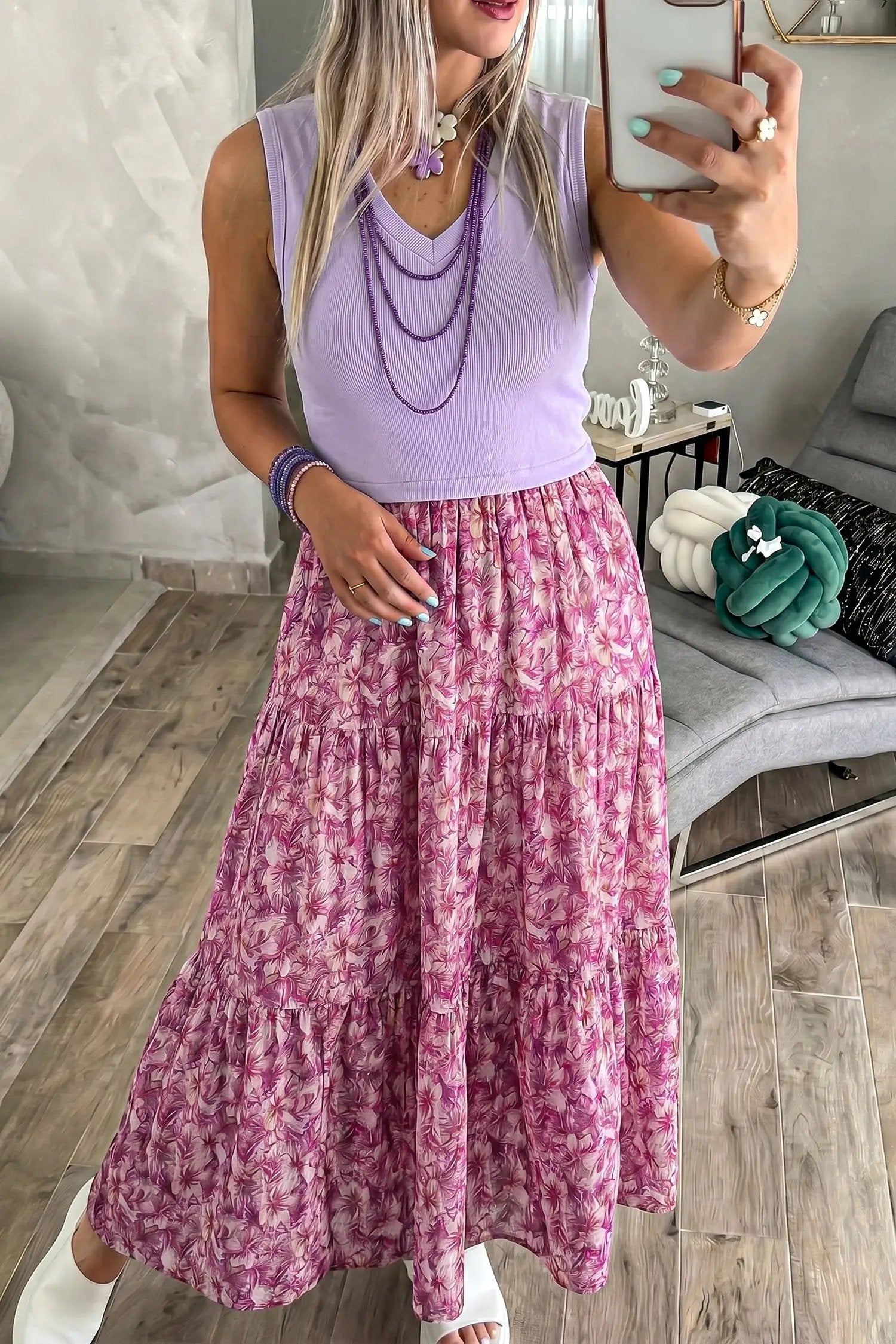The Zoe Maxi Dress - Purple — main photo