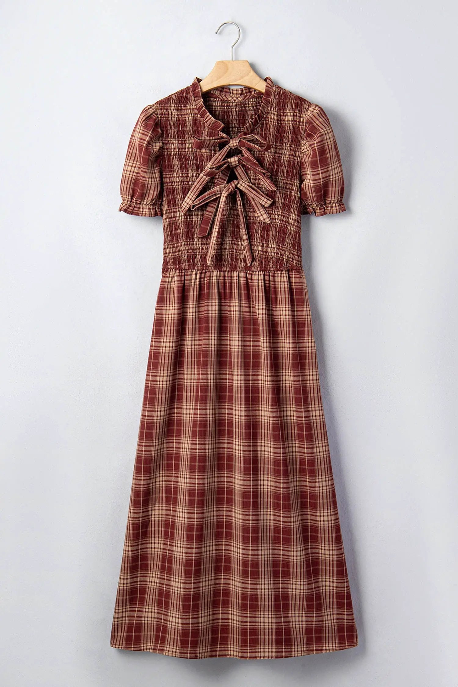 The Raven Midi Dress - Red — view 4