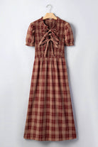 The Raven Midi Dress - Red — view 4