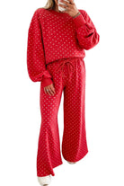 The Finley Pant Set - Red — view 2